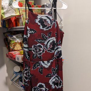 City Chic Strappy Dark flower dress